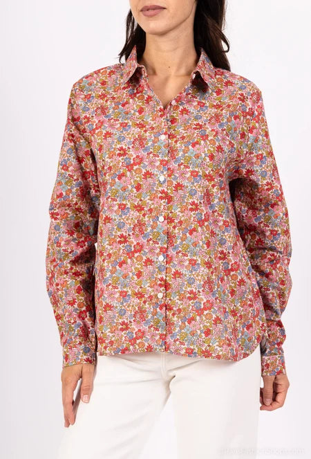 Chemise en coton fleurie